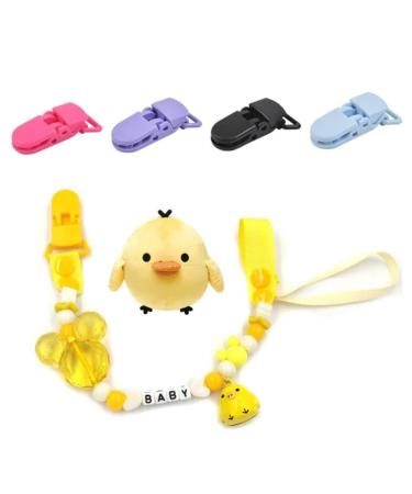 50-Pack Colorful Baby Pacifier Clips & Strips - Hossesta Durable Dummy Holders for Safe & Secure Pacifier Storage - Buy Online on GoSupps.com