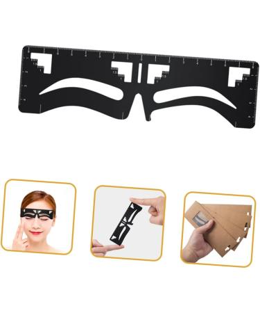 Angoily Eyebrow Design Eyebrow Card Ruler Tool Template Metal Eyebrow Ruler Positioning Ruler Make up - Buy Online on GoSupps.com