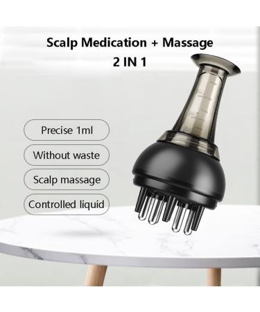 Combndht Liquid Applicator for Scalp Medication - Durable Massage Comb for Hair Growth & Treatment | Easy to Use - B Black - Buy Online on GoSupps.com