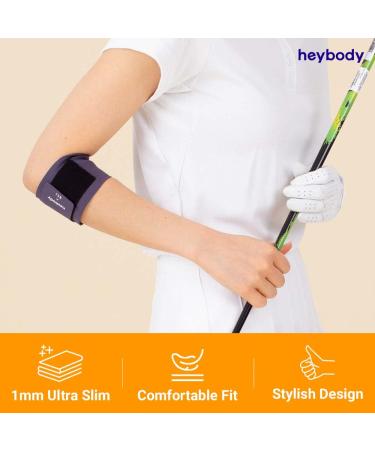 Heybody Slim Air Elbow Support Strap - Gray Medium | Elbow Brace Band for Ultimate Support - Buy Online on GoSupps.com