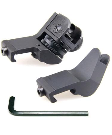 Yoana Front and Rear 45 Degree Offset Iron Sights Works for Right Left Hand Rapid Transition Backup Sight Set