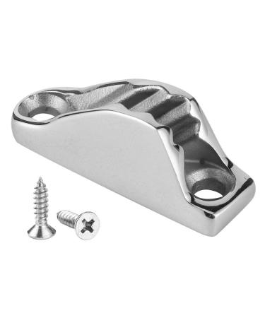 Boat Clam Cleat for Rope Acouto Rope Cleat Stainless Steel Boat Clam Cleat Rope Line Clamp Jam Grip Boat Hardware Parts Sailing Kayak Marine Accessories