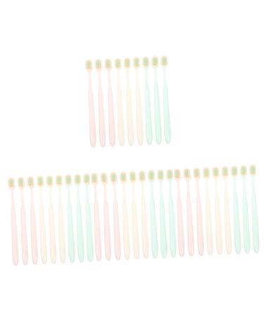 Partykindom 36 Stk tooth cleaning with wide and thin toothbrush the thrill thrilled toothbrushes for adults soft toothbrush for at home soft fur manual brush head travel plastic (1 Pack) as shown x 4 pieces