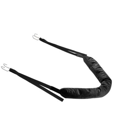 Long vertebrae traction belts lumbar vertebrae traction belts spinal decorative compression device soft comfortable light backwear lumbar belt waist stretch tool for (black)