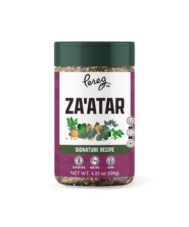 Pereg Za'atar, Mixed Spice Seasoning (4.25 Oz), Middle Eastern Inspired Zahtar Spices, Non-GMO, No MSG, Gluten Free, All Natural Seasoning, for Pizza, Salad, Hummus, & Chicken