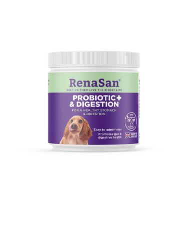 RenaSan Dog Probiotic Digestion & Fibre (108g) improve bowel function stool quality supports immunity improves health easy to administer powder created by senior vets & nutritionists - Buy Online on GoSupps.com