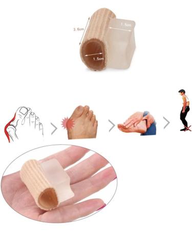 Hemoton Silicone Gel Toe Separator Caps - 1 Pair Beige - Toe Protector Spacers for Toe Alignment and Pain Relief - 2pcs - Buy Online on GoSupps.com