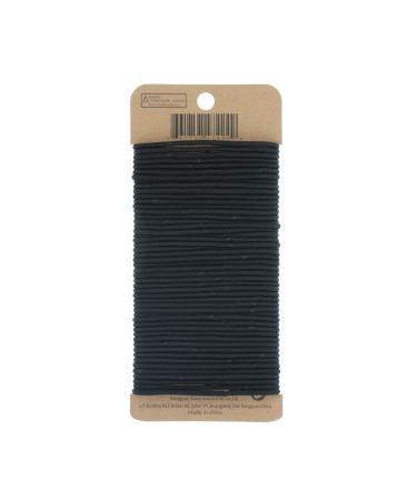 Minihope No-Metal Black Hair Ties for Girls and Women - 2mm Elastic Bands (50 Count) - Buy Online on GoSupps.com