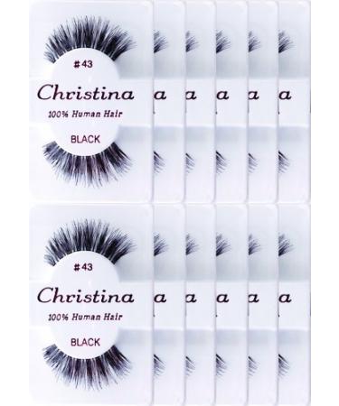 Christina 12 Pack False Eye Lashes Style 43 1 Pair (Pack of 12) - Buy Online on GoSupps.com