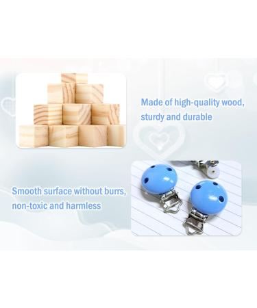 Buy Hitopin Dark Blue Pacifier Clips - 10 Pack Wood Pacifier Holders & DIY Accessories - Buy Online on GoSupps.com