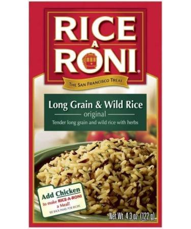 Rice A Roni, Long Grain & Wild Rice, 4.3oz Box (Pack of 6)