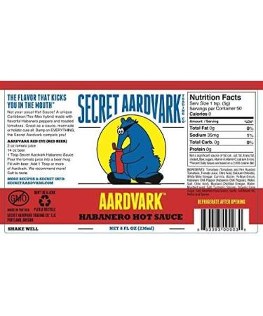 Secret Aardvark Hot Sauce - Habanero & Roasted Tomato Medium Spiced Sauce 8 oz (2 pack) - Buy Online on GoSupps.com