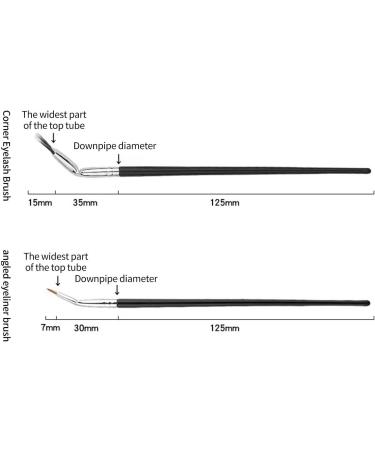 Angled Eyelash Brush 120 degree angled mascara detail brush Mascara Brush Eyeliner Detail Brush Eyelash Makeup Brush Angled Eyeliner Brush for Makeup Tebinzi - Buy Online on GoSupps.com