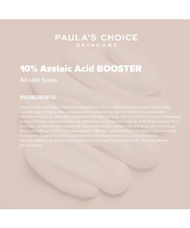 Paula's Choice 10% Azelaic Acid Booster - Reduce Pigment Spots & Blemishes - All Skin Types - 30 ml - Buy Online on GoSupps.com
