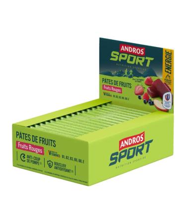 Andros Sport | Fruit Pastes (32x30g) | Energy Bars | Carbohydrates, vitamins and minerals - Red Fruits