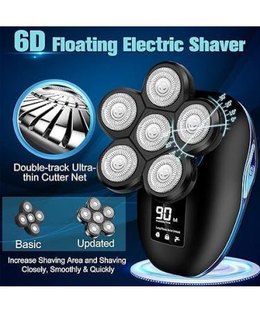 Buy 6 in 1 Electric Head Shaver for Bald Men - Waterproof Rotary Razor with LED Display | Cordless Head Shaving Kit for Smooth Results - Buy Online on GoSupps.com