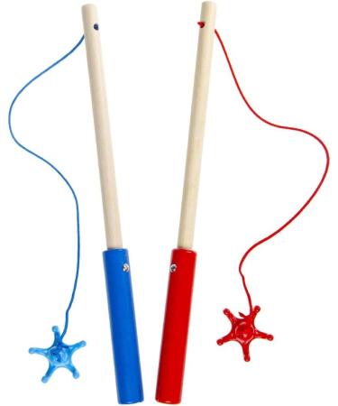 Colorful Duck Fishing Set - 12 Ducks & 2 Wooden Rods for Fun International Shipping! - Buy Online on GoSupps.com