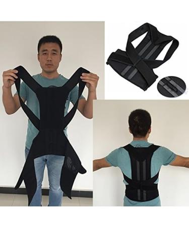 Aofit B003 Unisex Plus Size Back Support Brace - Adjustable Lumbar Support for Posture Correction & Back Pain Relief (XXL Black - Buy Online on GoSupps.com
