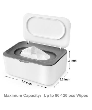 TORASO Wipes Holder with Lid - Baby Wipes Dispenser & Storage Case - 2 Gray + 2 Panda Design - Buy Online on GoSupps.com