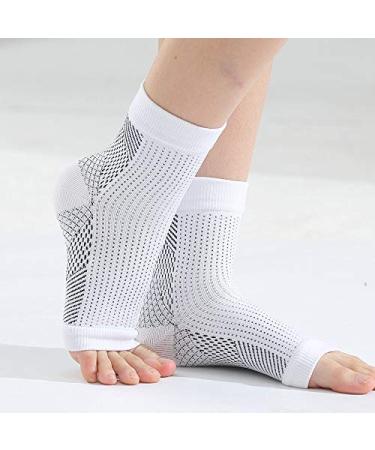 Soothe Socks for Neuropathy Pain  Outdoor Sports Ankle Compression Foot Cover  Soothesocks for Neuropathy  Soothesocks for Foot  Ankle Brace Compression Support (White  Large/XLarge) White Large/XLarge