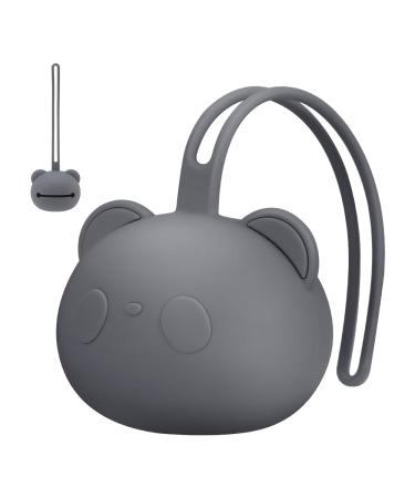 Airfish Silicone Pacifier Box - BPA-Free Baby Bear Travel Storage for Girls | Perfect Pacifier Holder in Gray - Buy Online on GoSupps.com
