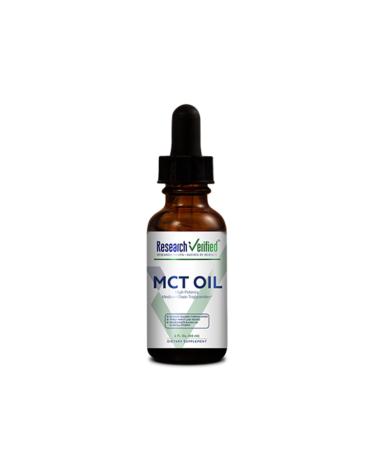 Research Verified 100% MCT Oil - 2 Fl. Oz. - 1 Bottle - Vegan Friendly