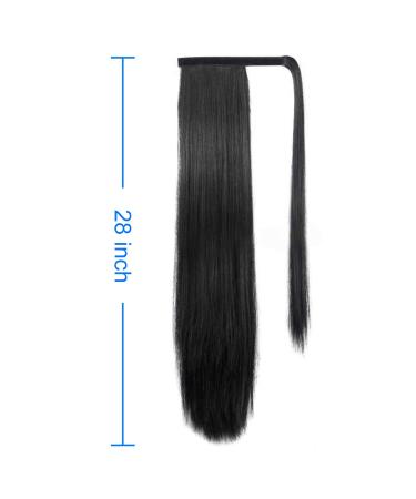 Jesslab 71cm Straight Ponytail Extensions - Heat-Resistant Thick Natural Wrap Hair for Women & Girls - Buy Online on GoSupps.com