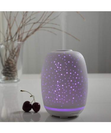 Zen'ar me Stella Essential Oil Diffuser - Ceramic Ultrasonic Aromatherapy with LED Lights & Auto Shut-Off - Multi-Functional Cold Diffuser for Home & Spa - Buy Online on GoSupps.com