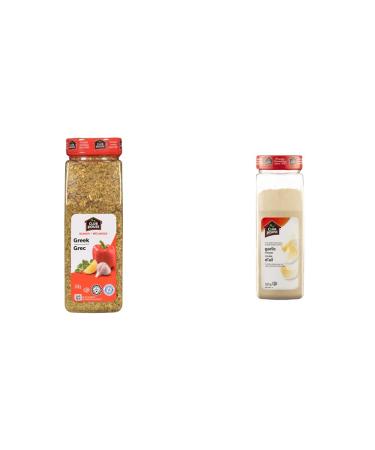 Club House Quality Natural Herbs & Spices One Step Seasoning Greek 510g - Packaging May Vary & Quality Natural Herbs & Spices Garlic Powder 525g Seasoning + Garlic Powder