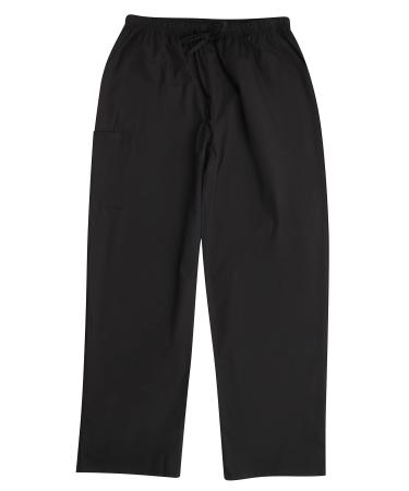 Tropi Mens Scrub Pants and Tops 3X-Large Black