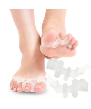 Buy 2 Silicone Toe Separators for Hallux Valgus Relief | Friction & Ball Protection for Crow Toe - Fast International Shipping - Buy Online on GoSupps.com