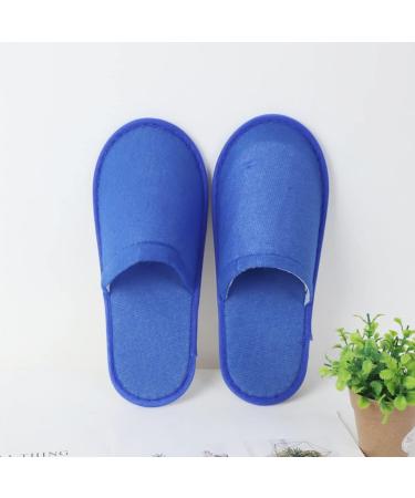 Tianmao Disposable Hotel Slippers - 10 Pairs Closed Toe Universal Size 29x11cm Purple & Blue for Spa Party Travel - Buy Online on GoSupps.com