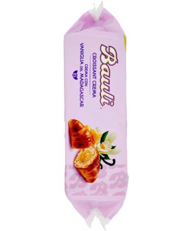  Italian Gourmet E.R. Bauli Cornetti Croissant brioche Set of 3 cookies with Madagascar vanilla custard cream 6 x 50 g Italy + Italian Gourmet Pulp 400 g - Buy Online on GoSupps.com