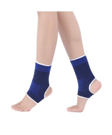 Luwint kid Compression Ankle Brace - Knitted Ankle Sleeve Sock Support for Sprains Arthritis Tendonitis Running Fitness  1 Pair Blue ankle