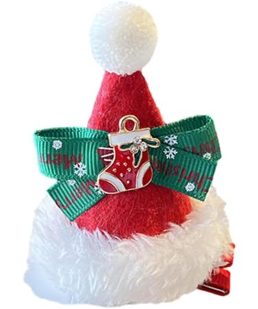 AJTUTUS Santa Hat Headwear Tinsel Hair Clip Christmas Duckbill Clip Headpiece with Tinsel Tulle Cone Hat Cartoon Photo Props - Buy Online on GoSupps.com