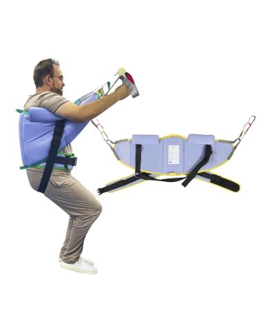 EZ Assistive Sit to Stand Lift Sling Patient Aid Padded and Stand Assist Sling with Back Support for Transferring and Raising 500lbs Safety Working Load (Large)