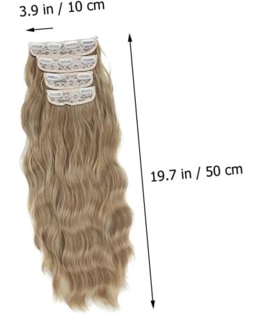 Ipetboom Hair Extension Set of Four Natural Hair Wigs Light Brown Hair Extensions Gabor Wigs for Women Curly Wig Women Hairpiece Wavy Wig Miss Curls High Temperature Wire Pad Hair - Buy Online on GoSupps.com