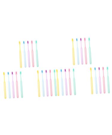 Mobestech 30 STK toothbrush bulk toothpaste mass folding tooth massage accessories travel accessories outdoor accessories cleaning accessories Teeth delivers deliveries pp men and women sensitive 1 piece (1 Pack) Different colors x 2 pieces
