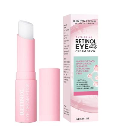 Retinol Eye Cream Stick  Anti-Aging Retinol Eye Stick for Dark Circles and Puffiness  Reduces Fine Lines and Eye Bags with Vitamin A  C & E and Collagen