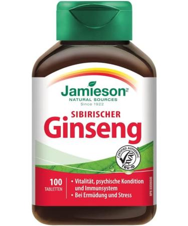 Jamieson Siberian Ginseng 65 mg 100 Caplets - Buy Online on GoSupps.com