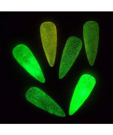6 Grids Ultrafine Glitter Glow Luminous Nail Art Powder - Glow in The Dark - Buy Online on GoSupps.com