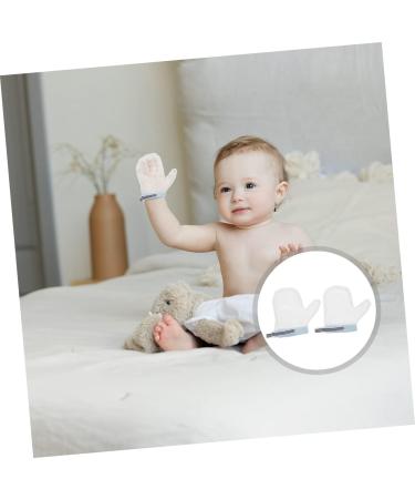 Healifty Children's Anti-Eating Gloves 2 Pairs | Thumb Protector Baby Hand Mittens | Finger Sleeves Nylon Baby Cot Blue x2pcs - Buy Online on GoSupps.com