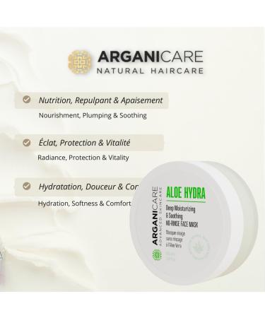 ARGANICARE Reflective night mask with aloe vera facial care without rinsing for all skin types 150 ml jar - Buy Online on GoSupps.com