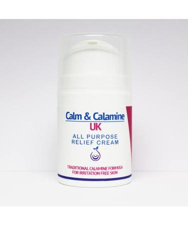 Calm and Calamine UK | All-Purpose Relief Cream | Calamine Cream for Itchy Skin Irritated Skin Relief Prickly Heat and Rashes (50ml)