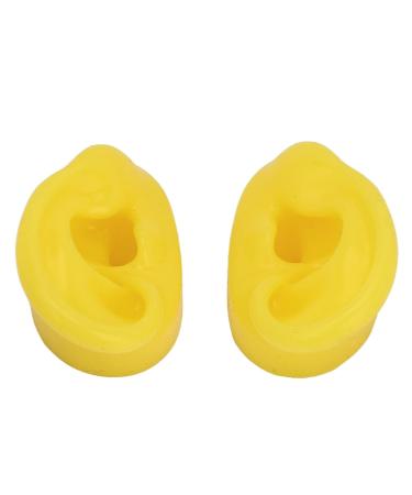 2PCS Silicone Ear Model: Soft & Waterproof Yellow Displays for Hospitals - Buy Online on GoSupps.com