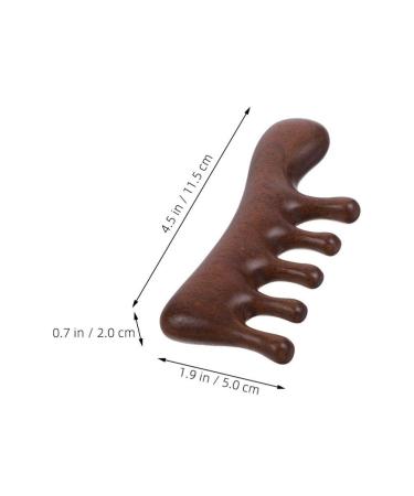 Patkaw Scalp Massage Comb Set - 2 Natural Wooden Wide Tooth Hair Combs | Antistatic Sandalwood Gua Sha & Head Massage Device - Buy Online on GoSupps.com