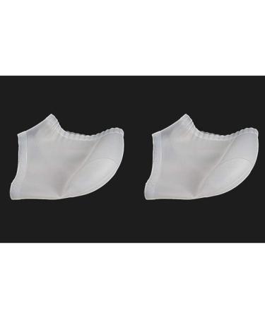 Milists Silicone Heel Protectors - Open Toe Slide-Resistant Socks for Cracked Heel Repair - Unisex Gel Sleeve - White - Buy Online on GoSupps.com