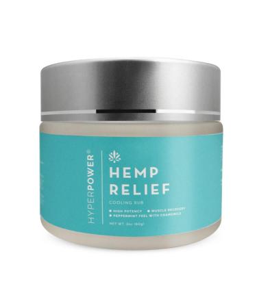 HyperPower Hemp Sports Cream Hemp Oil for Post Workout Recovery Post Workout Muscle Rub Menthol 2 oz jar