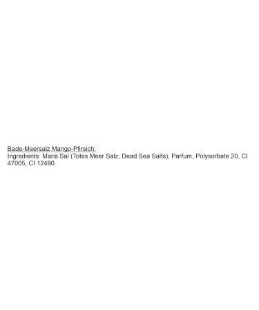 Buy Bath Salt Mango Peach - Dead Sea Salt Bath Additive 450g | International Shipping Available - Buy Online on GoSupps.com
