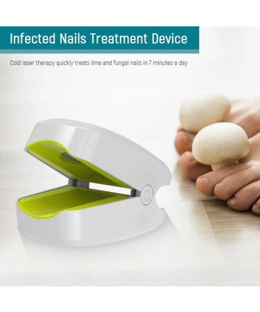 Lanlousy 905NM Nail Therapeutic Instrument Portable Painless Nail Therapy Device Anti- Silicone Easy to Use White - Buy Online on GoSupps.com